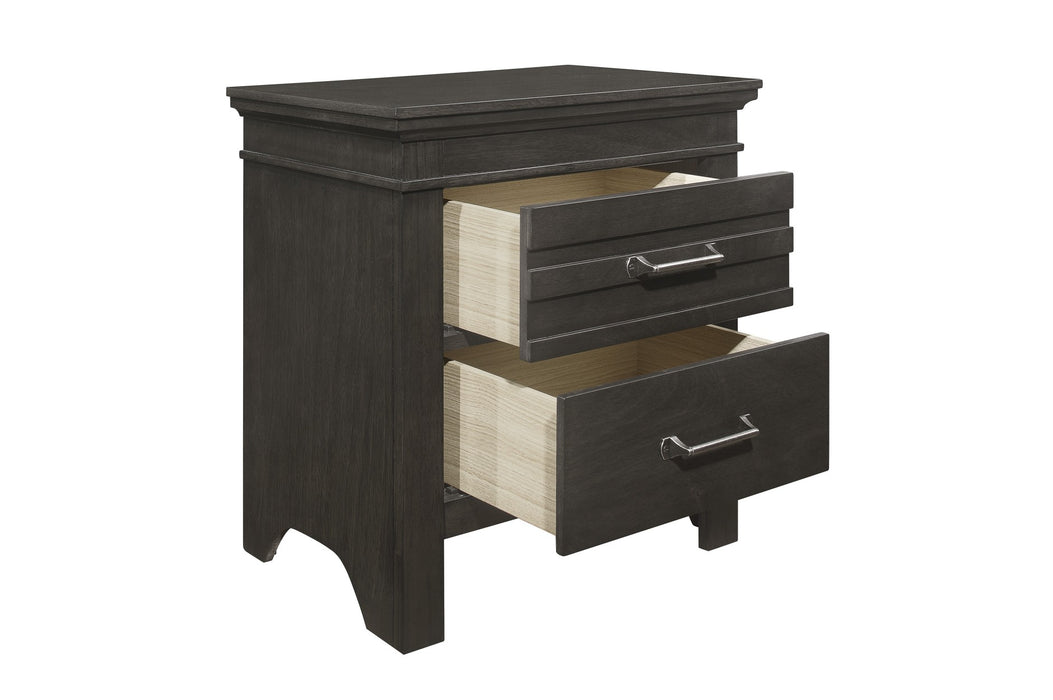Homelegance - Blaire Farm Night Stand in Charcoal  - 1675-4