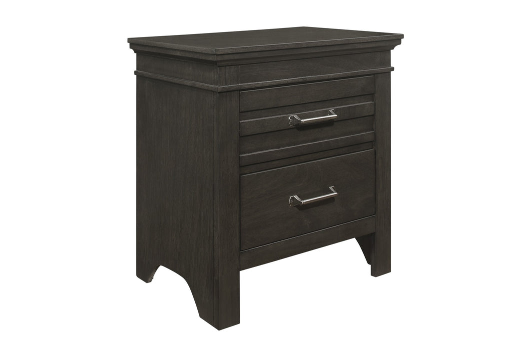 Homelegance - Blaire Farm Night Stand in Charcoal  - 1675-4