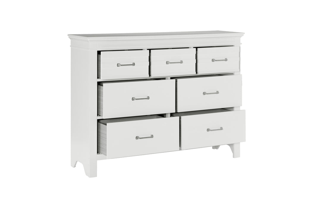 Homelegance - Blaire Farm Dresser with Mirror in White - 1675W-6 - GreatFurnitureDeal
