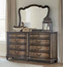 Homelegance - Heath Court Dresser and Mirror in Brown Oak - 1682-DM - GreatFurnitureDeal