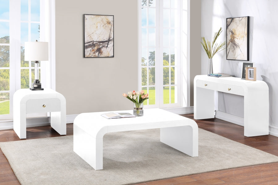 Meridian Furniture - Artisto Coffee Table in White - 888White-CT - GreatFurnitureDeal