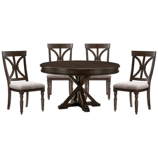 Homelegance - Cardano 5 Piece Dining Room Set in Driftwood Charcoal - 1689-54-5SET - GreatFurnitureDeal