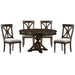 Homelegance - Cardano 5 Piece Dining Room Set in Driftwood Charcoal - 1689-54-5SET - GreatFurnitureDeal