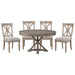 Homelegance - Cardano 5 Piece Dining Room Set in Driftwood Light Brown - 1689BR-54-5SET - GreatFurnitureDeal