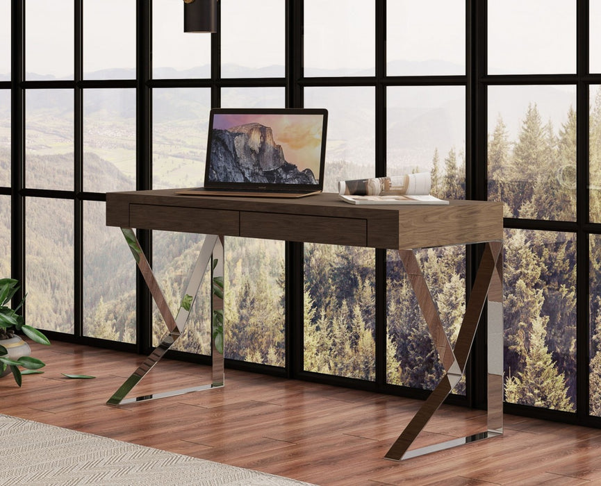 Vig Furniture - Modrest Ferris Modern Walnut Office Desk - VGBBMD153-WAL - GreatFurnitureDeal