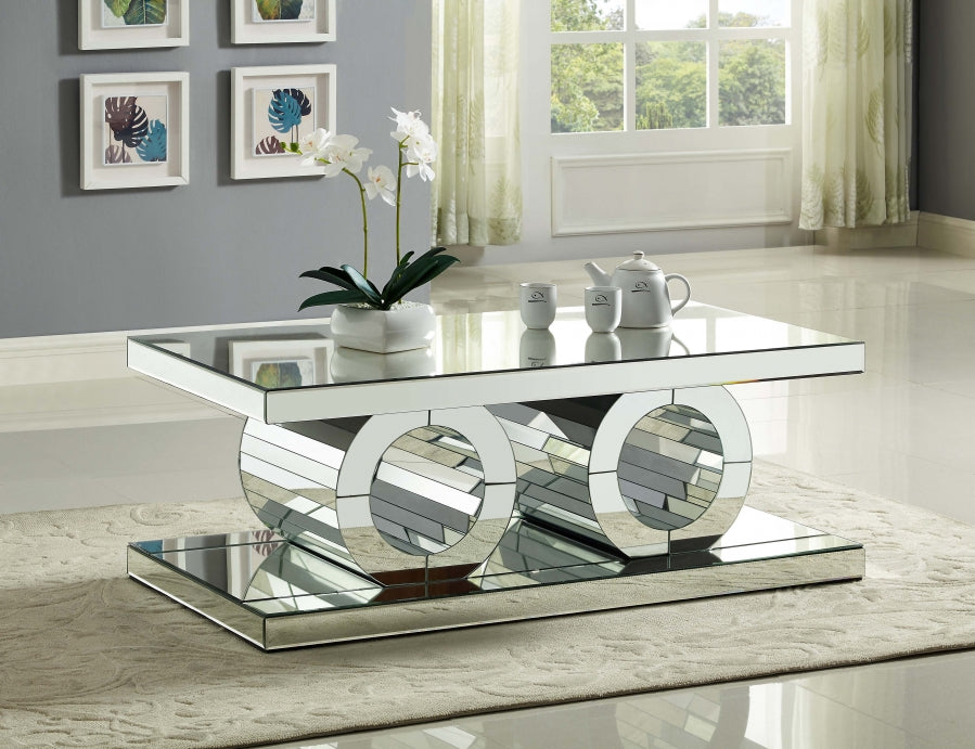 Meridian Furniture - Jocelyn 3 Piece Occasional Table Set in Mirrored - 227-3SET