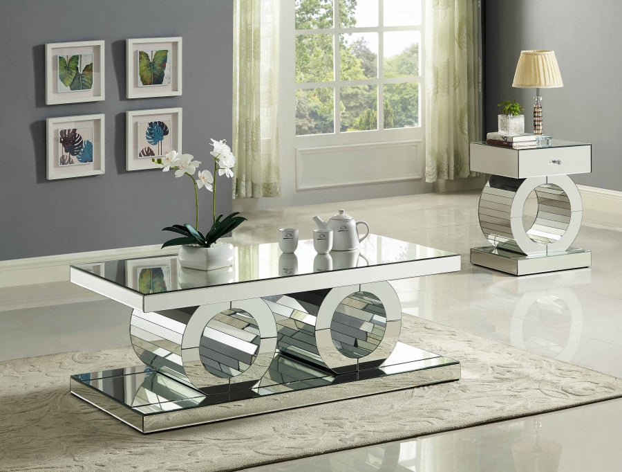 Meridian Furniture - Jocelyn End Table in Mirrored - 227-E - GreatFurnitureDeal