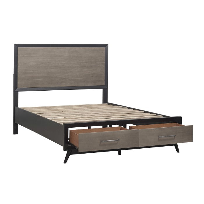 Homelegance - Raku Full Platform Bed with Footboard Storage - 1711FNC-1