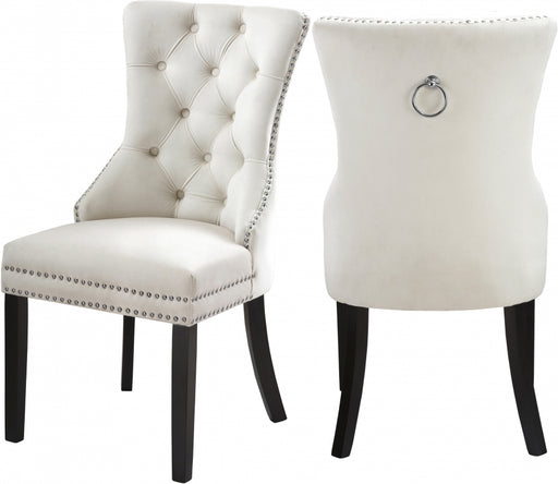 Meridian Furniture - Nikki Dining Chair in Cream (Set Of 2) - 740Cream-C - GreatFurnitureDeal