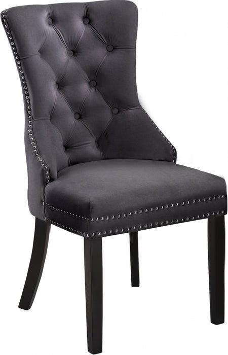 Meridian Furniture - Nikki Dining Chair in Grey (Set Of 2) - 740Grey-C - GreatFurnitureDeal