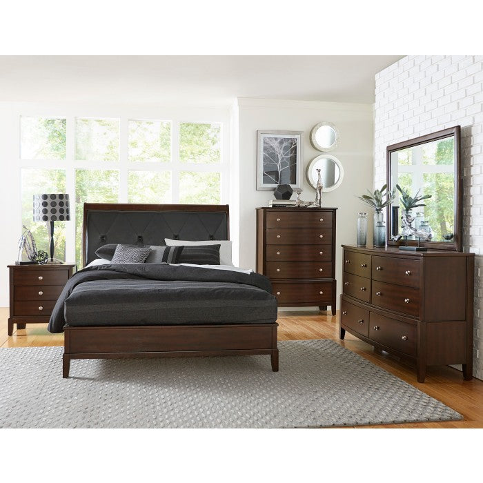 Homelegance - Cotterill Cherry 3 Piece California King Panel Bedroom Set - 1730K-1CK-3 - GreatFurnitureDeal