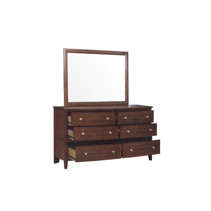 Homelegance - Cotterill Cherry Dresser and Mirror Set - 1730-5-6 - GreatFurnitureDeal