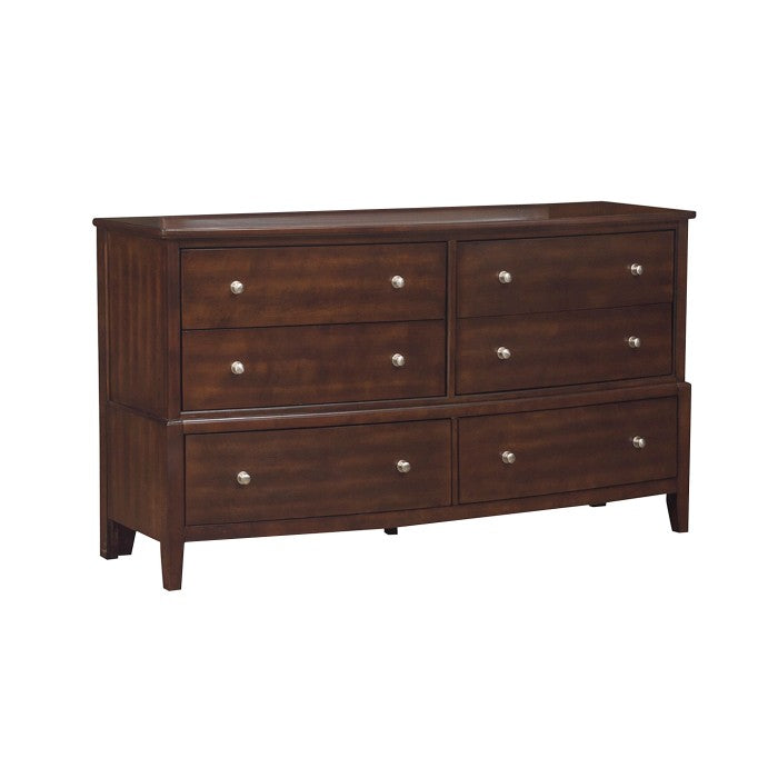 Homelegance - Cotterill Cherry Dresser and Mirror Set - 1730-5-6 - GreatFurnitureDeal