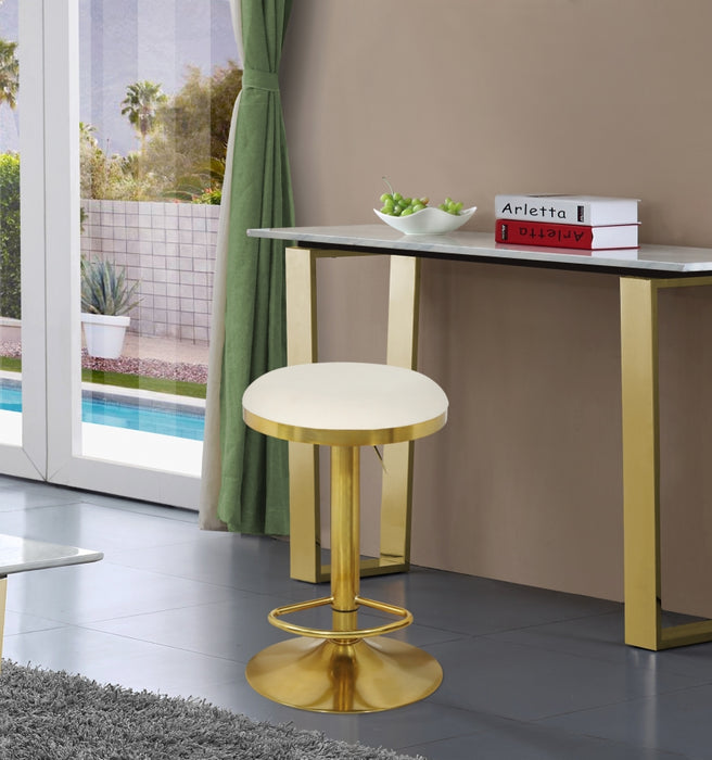 Meridian Furniture - Brody Adjustable Stool Set of 2 in White - 955White-C - GreatFurnitureDeal