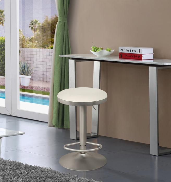 Meridian Furniture - Brody Adjustable Stool Set of 2 in White - 956White-C - GreatFurnitureDeal