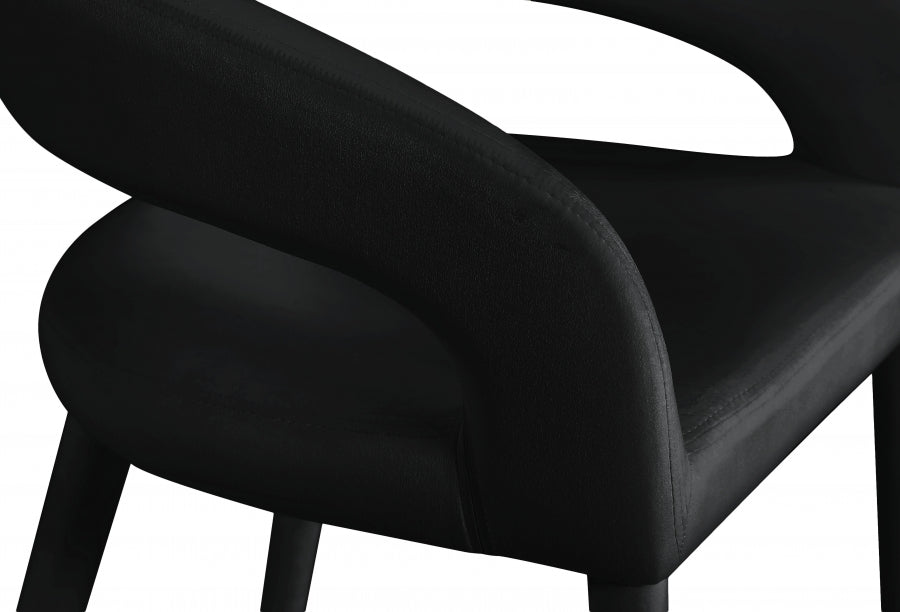 Meridian Furniture - Destiny Velvet Stool in Black - 540Black-C