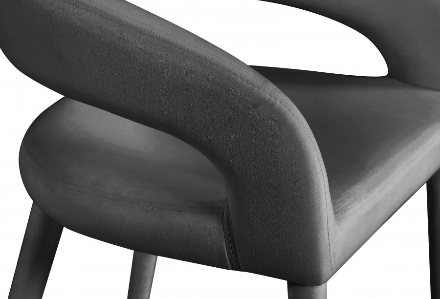Meridian Furniture - Destiny Velvet Stool in Grey - 540Grey-C