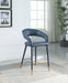 Meridian Furniture - Destiny Faux Leather Stool in Navy - 541Navy-C - GreatFurnitureDeal