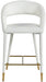 Meridian Furniture - Destiny Faux Leather Stool in White - 541White-C - GreatFurnitureDeal