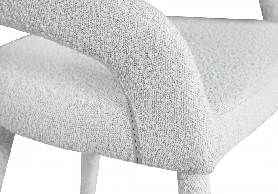 Meridian Furniture - Destiny Fabric Stool in Cream - 542Cream-C - GreatFurnitureDeal
