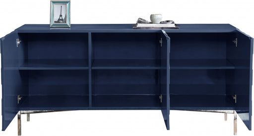Meridian Furniture - Collette Sideboard | Buffet in Navy Lacquer - 309 - GreatFurnitureDeal