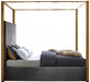 Meridian Furniture - Jones Velvet Queen Bed in Grey - JonesGrey-Q - GreatFurnitureDeal