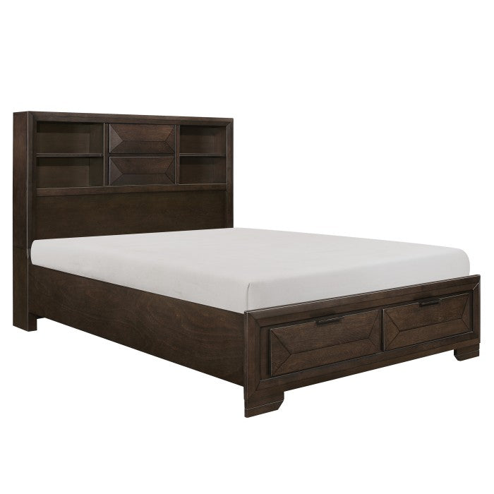 Homelegance - Chesky Warm Espresso 3 Piece California King Platform Storage Bedroom Set - 1753K-1CK-3