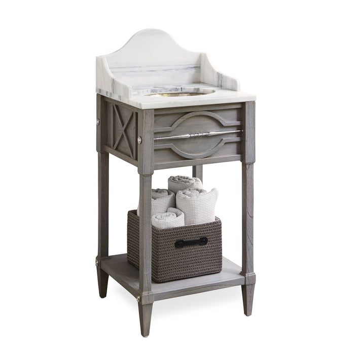 Ambella Home Collection - Mini Spindle Sink Chest - Weathered Grey - 17553-110-111