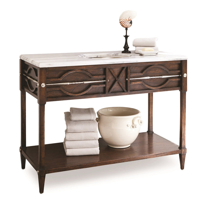 Ambella Home Collection - Spindle Sink Chest - Walnut - 17554-110-401 - GreatFurnitureDeal