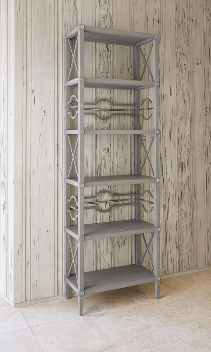 Ambella Home Collection - Spindle Etagere - Weathered Grey - 17554-800-002