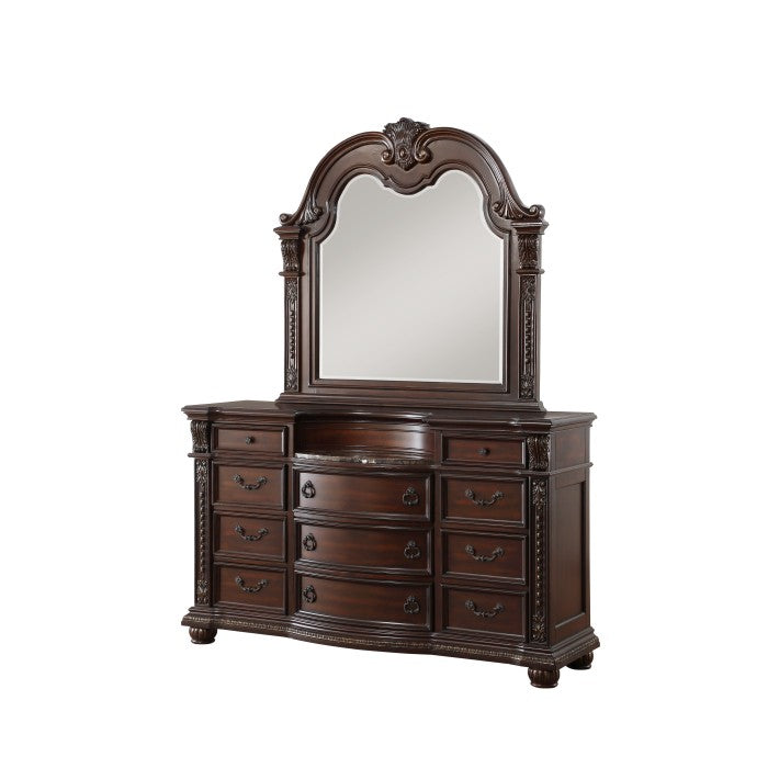 Homelegance - Cavalier Dark Cherry Dresser - 1757-5 - GreatFurnitureDeal