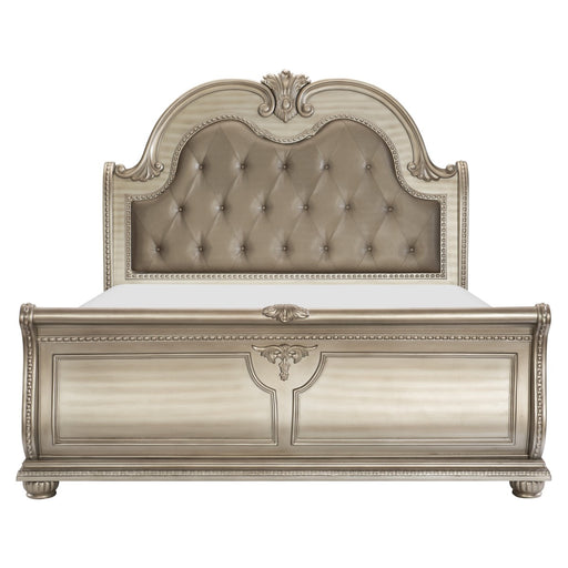 Homelegance - Cavalier Queen Bed in Silver - 1757SV-1 - GreatFurnitureDeal