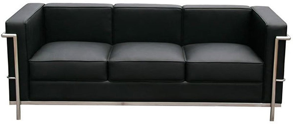 J&M Furniture - Cour Italian Leather 2 Piece Sofa Set - 176551-S-BK-2SET - GreatFurnitureDeal