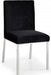 Meridian Furniture - Opal Velvet Dining Chair in Black (Set Of 2) - 736Black-C - GreatFurnitureDeal