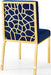 Meridian Furniture - Opal Velvet Dining Chair in Navy (Set Of 2) - 737Navy-C - GreatFurnitureDeal