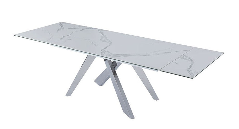 J&M Furniture - MC Carrara Extension Dining Table in White Ceramic - 17721 - GreatFurnitureDeal