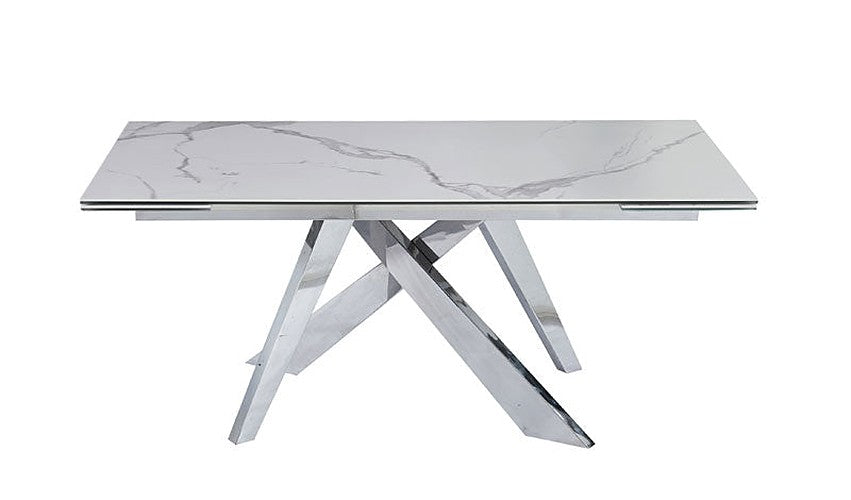 J&M Furniture - MC Carrara Extension Dining Table in White Ceramic - 17721 - GreatFurnitureDeal