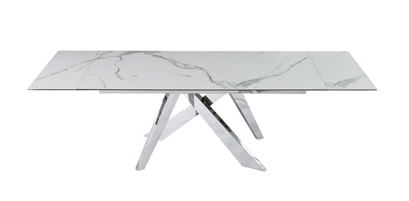 J&M Furniture - MC Carrara Extension Dining Table in White Ceramic - 17721 - GreatFurnitureDeal