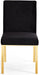 Meridian Furniture - Opal Velvet Dining Chair in Black (Set Of 2) - 737Black-C - GreatFurnitureDeal