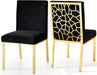 Meridian Furniture - Opal Velvet Dining Chair in Black (Set Of 2) - 737Black-C - GreatFurnitureDeal