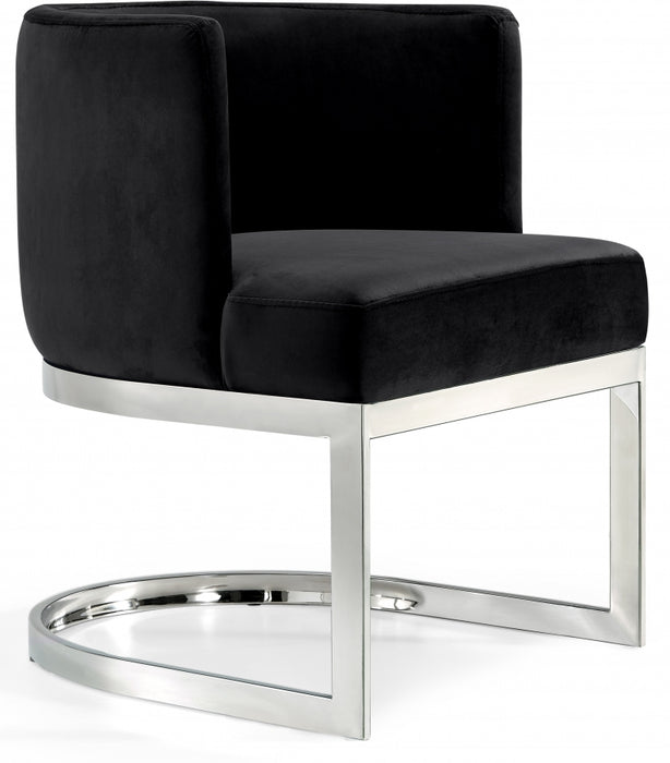 Meridian Furniture - Gianna Velvet Dining Chair in Black (Set Of 2) - 734Black-C - GreatFurnitureDeal