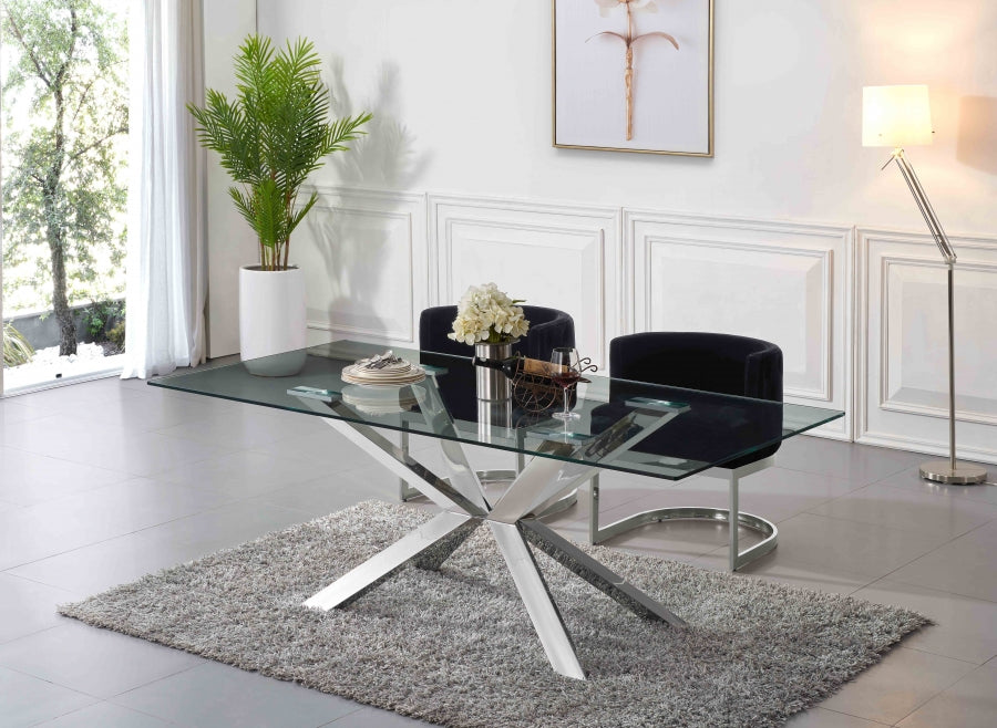 Meridian Furniture - Gianna Velvet Dining Chair in Black (Set Of 2) - 734Black-C