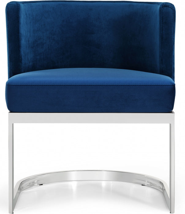 Meridian Furniture - Gianna Velvet Dining Chair in Navy (Set Of 2) - 734Navy-C