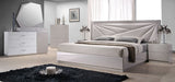 J&M Furniture - Florence White & Light Grey Lacquer 5 Piece Eastern King Platform Bedroom Set - 17852-K-5SET - GreatFurnitureDeal