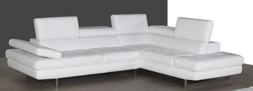 J&M Furniture - A761 Slate White Italian Leather RAF Sectional - 178551-RHFC - GreatFurnitureDeal
