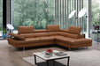 J&M Furniture - A761 Italian Leather Sectional Caramel In Right Hand Facing - 17855211-RHFC - GreatFurnitureDeal
