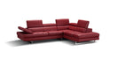 J&M Furniture - A761 Italian Leather Sectional Red In Right hand Facing - 178554-RHFC - GreatFurnitureDeal