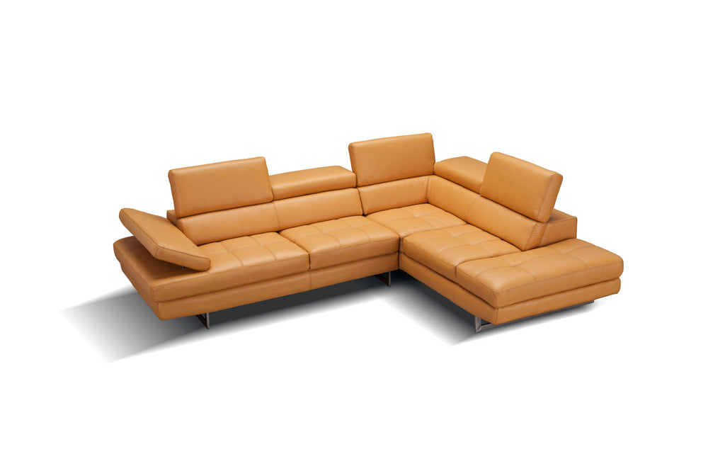 J&M Furniture - A761 Italian Leather Sectional Freesia In Right Hand Facing - 178555-RHFC - GreatFurnitureDeal