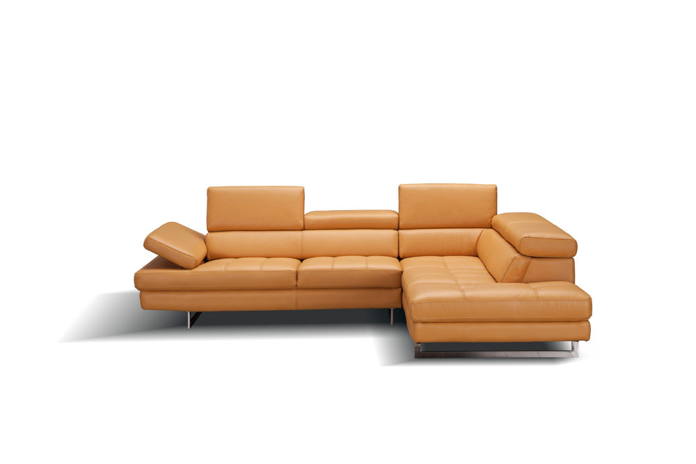 J&M Furniture - A761 Italian Leather Sectional Freesia In Right Hand Facing - 178555-RHFC