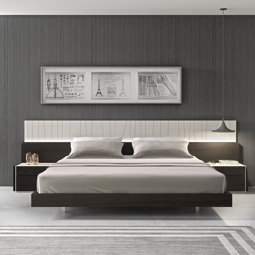 J&M Furniture - Porto Natural Light Grey Lacquer 3 Piece Eastern King Platform Bedroom Set - 17867-K-3SET - GreatFurnitureDeal